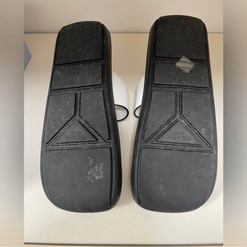 Prada Calzature Donna leather sandals, white and silver, size 38.5 - Picture 9 of 9